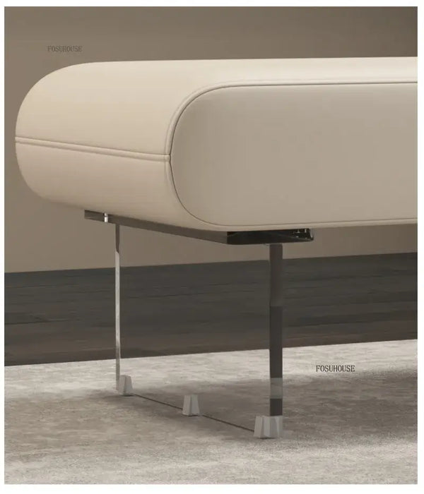 Modern Acrylic Shoe Bench – Sleek and Contemporary Seating-Bench