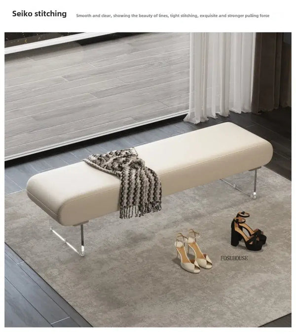 Modern Acrylic Shoe Bench – Sleek and Contemporary Seating-Bench