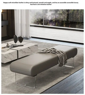 Modern Acrylic Shoe Bench – Sleek and Contemporary Seating-Bench
