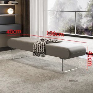 Modern Acrylic Shoe Bench – Sleek and Contemporary Seating-Bench
