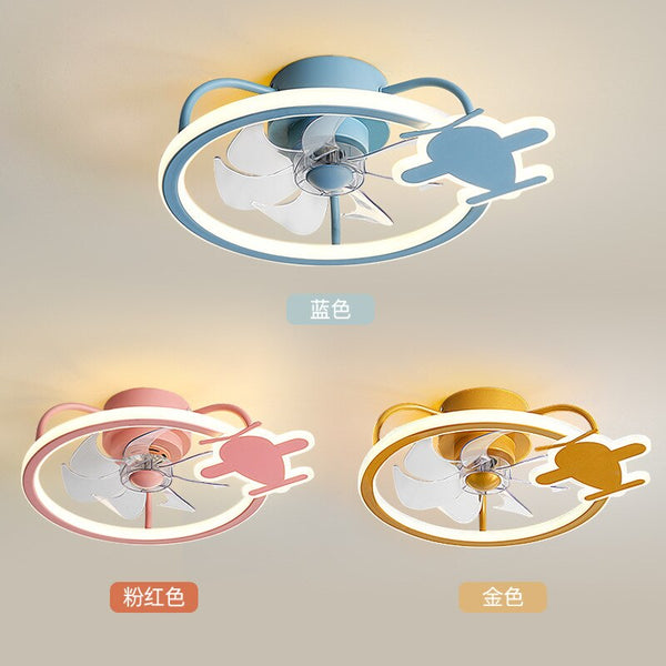 Modern Aircraft Ceiling Fan - Airplane Light with Fan-Kids Room Nursery Lighting