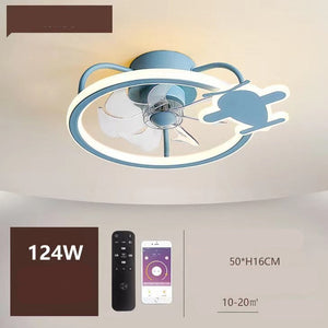 Modern Aircraft Ceiling Fan - Airplane Light with Fan-Kids Room Nursery Lighting