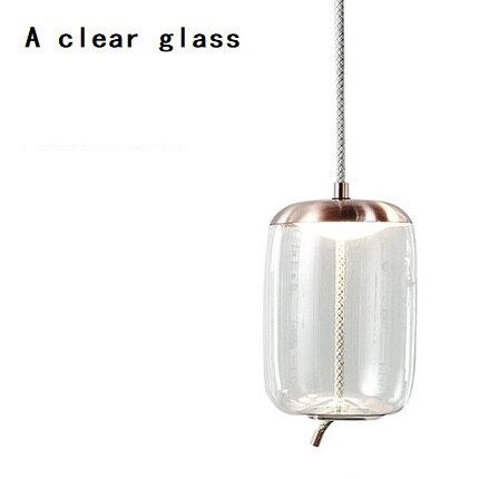 Modern Clear Smoke Glass Pendant Light-Pendant Lights