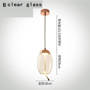 Modern Clear Smoke Glass Pendant Light-Pendant Lights