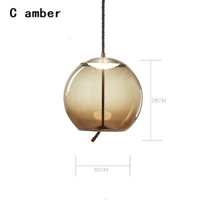Modern Clear Smoke Glass Pendant Light-Pendant Lights