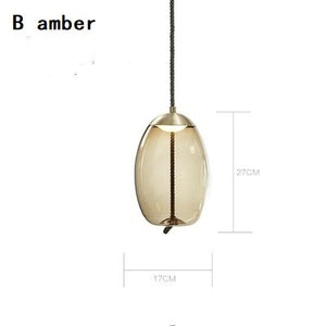 Modern Clear Smoke Glass Pendant Light-Pendant Lights