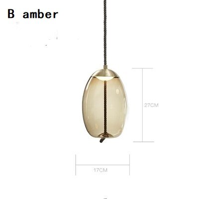 Modern Clear Smoke Glass Pendant Light-Pendant Lights