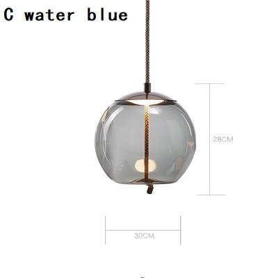 Modern Clear Smoke Glass Pendant Light-Pendant Lights