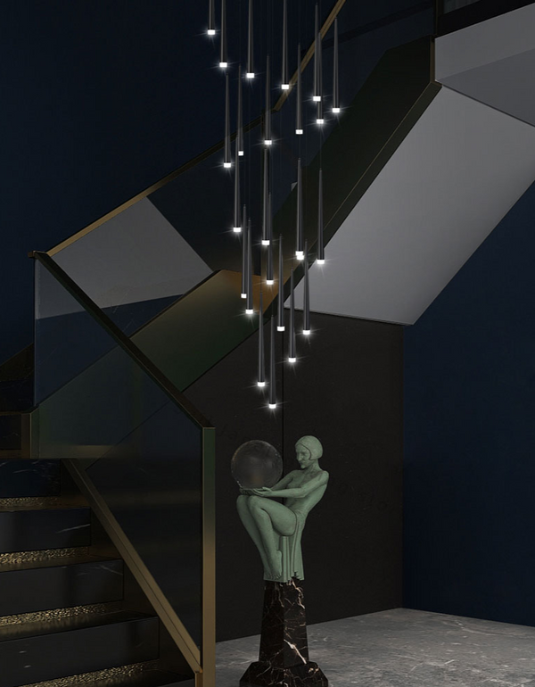 Modern Duplex Attic Pendant Lamp-Staircase Chandelier