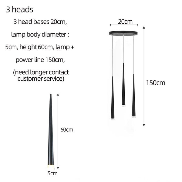 Modern Duplex Attic Pendant Lamp-Staircase Chandelier