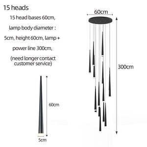 Modern Duplex Attic Pendant Lamp-Staircase Chandelier