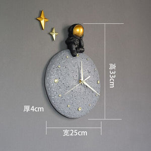 Modern Light Luxury Astronaut Wall Clock-Wall Clocks