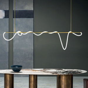 Modern Long Hose LED Chandelier for Dining Room-Kitchen Island
