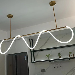 Modern Long Hose LED Chandelier for Dining Room-Kitchen Island
