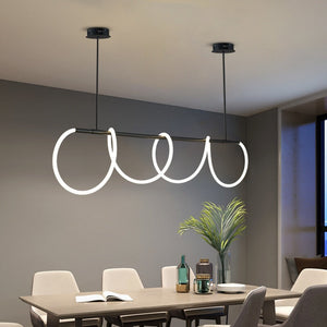 Modern Long Hose LED Chandelier for Dining Room-Kitchen Island