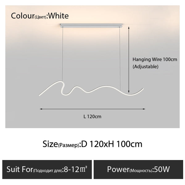 Modern Minimalist LED Chandelier Light-Kitchen Island