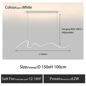 Modern Minimalist LED Chandelier Light-Kitchen Island