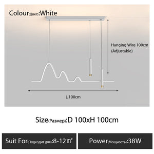 Modern Minimalist LED Chandelier Light-Kitchen Island