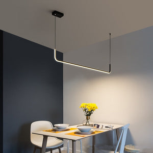 Modern Minimalist LED Pendant Lamp Black Gold-Kitchen Island