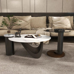Modern Round Metal Side Table for Office and Living Room-Coffee Table
