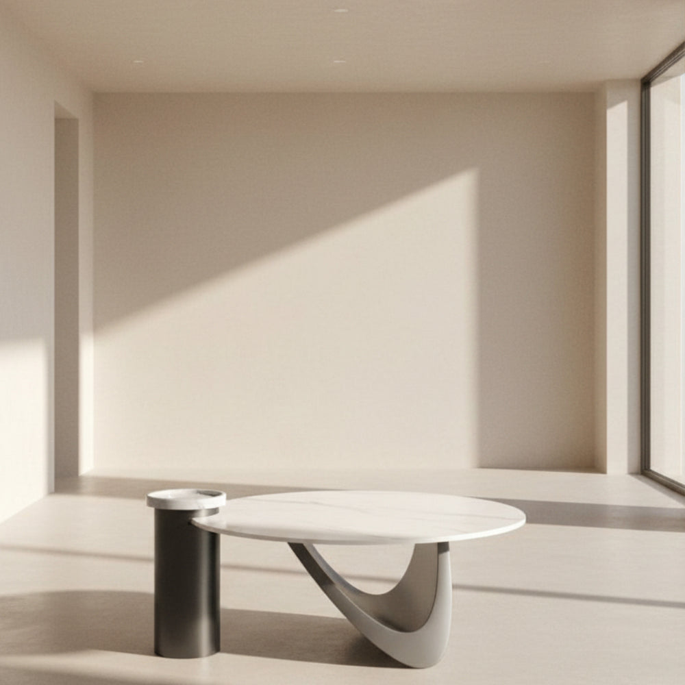 Modern Round Metal Side Table for Office and Living Room - BabiesDecor.com