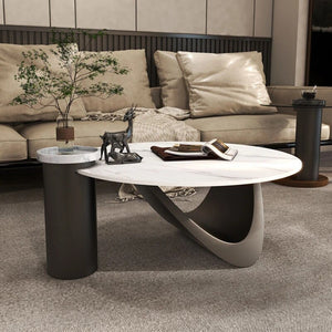 Modern Round Metal Side Table for Office and Living Room-Coffee Table