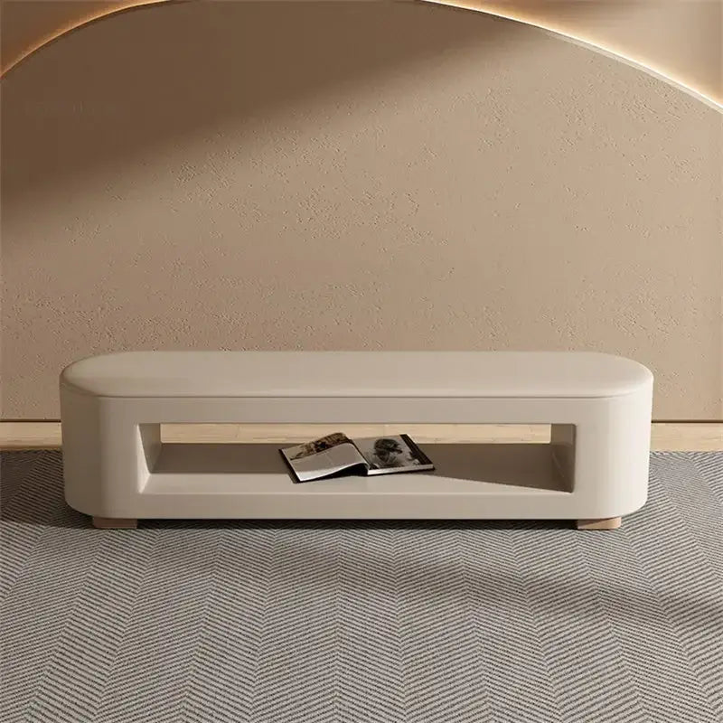 Modern Shoe Bench with Synthetic Leather Upholstery – Sleek and Durable-Bench