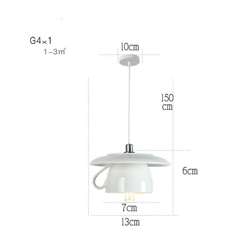 Modern Tea Cup Teapot Crockery Ceramic Led Pendant Lights-Pendant Lights