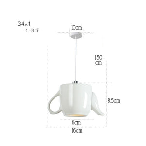 Modern Tea Cup Teapot Crockery Ceramic Led Pendant Lights-Pendant Lights