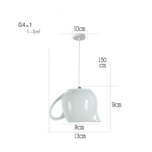 Modern Tea Cup Teapot Crockery Ceramic Led Pendant Lights-Pendant Lights