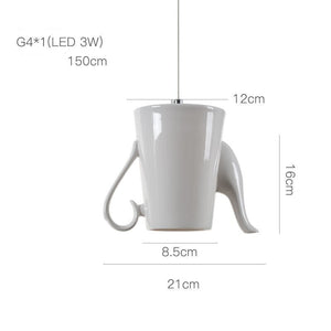 Modern Tea Cup Teapot Crockery Ceramic Led Pendant Lights-Pendant Lights