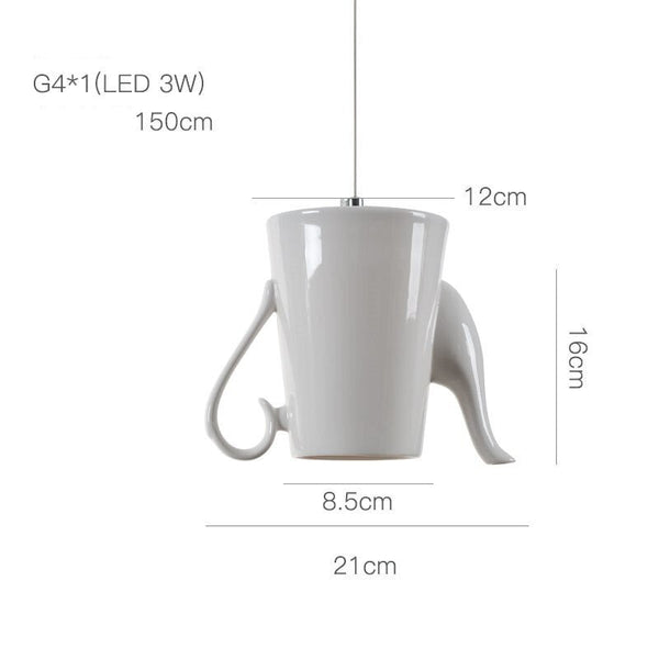 Modern Tea Cup Teapot Crockery Ceramic Led Pendant Lights-Pendant Lights