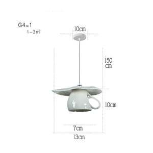 Modern Tea Cup Teapot Crockery Ceramic Led Pendant Lights-Pendant Lights
