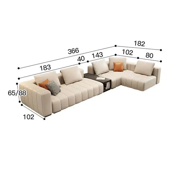 Modular Sectional Leather Sofa – Premium Comfort & Timeless Elegance-Sofa Set