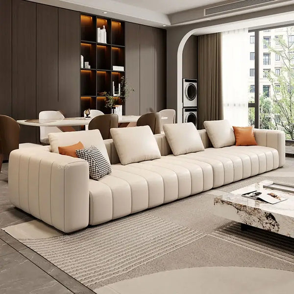 Modular Sectional Leather Sofa – Premium Comfort & Timeless Elegance-Sofa Set