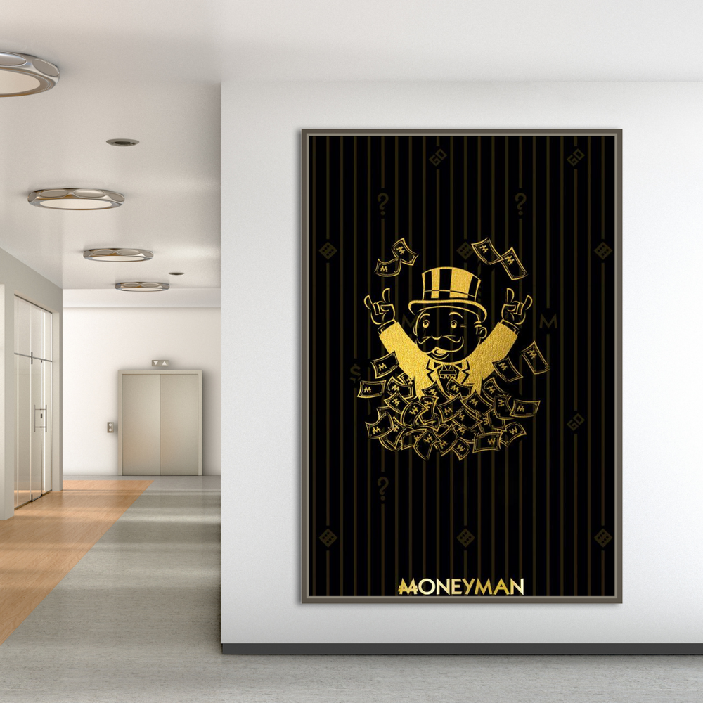 Money Man Dollar Bills by Alec Monopoly Art-Wall Posters