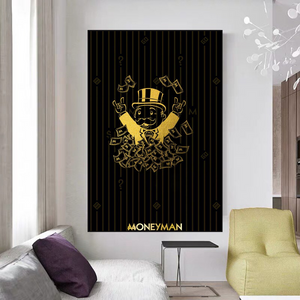 Money Man Dollar Bills by Alec Monopoly Art-Wall Posters