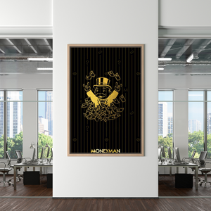 Money Man Dollar Bills by Alec Monopoly Art-Wall Posters