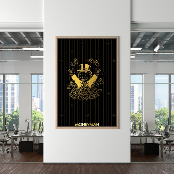 Money Man Dollar Bills by Alec Monopoly Art-Wall Posters