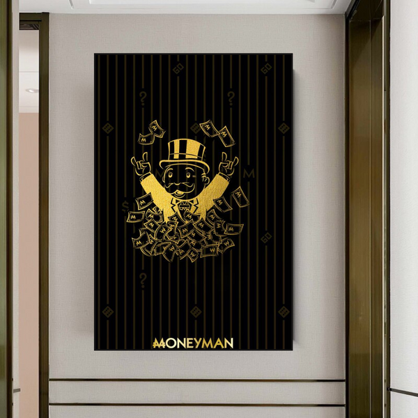 Money Man Dollar Bills by Alec Monopoly Art-Wall Posters