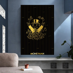 Money Man Dollar Bills by Alec Monopoly Art-Wall Posters