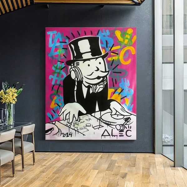 Money Poster Alec Monopoly Canvas Print-Wall Posters