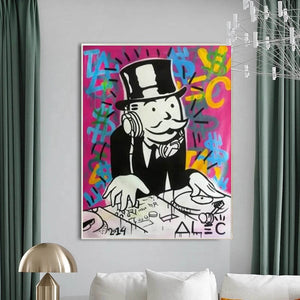 Money Poster Alec Monopoly Canvas Print-Wall Posters