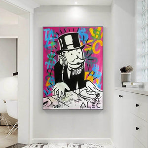 Money Poster Alec Monopoly Canvas Print-Wall Posters