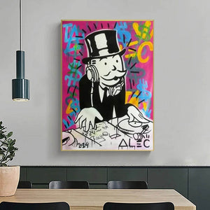 Money Poster Alec Monopoly Canvas Print-Wall Posters