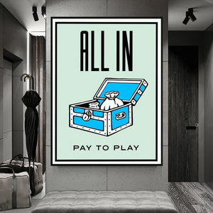 Monopoly All in Card Canvas Wall Art-Wall Posters