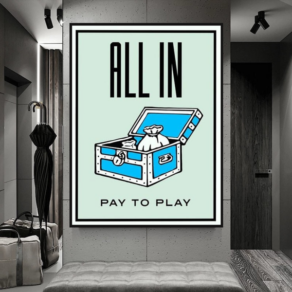 Monopoly All in Card Canvas Wall Art-Wall Posters