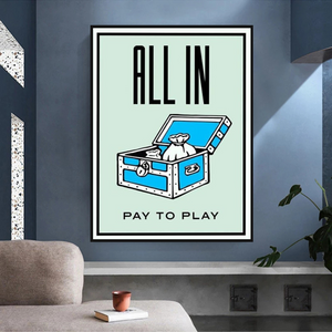 Monopoly All in Card Canvas Wall Art-Wall Posters