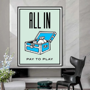 Monopoly All in Card Canvas Wall Art-Wall Posters
