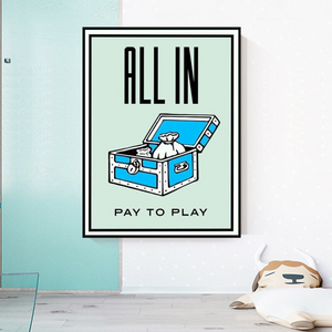 Monopoly All in Card Canvas Wall Art-Wall Posters